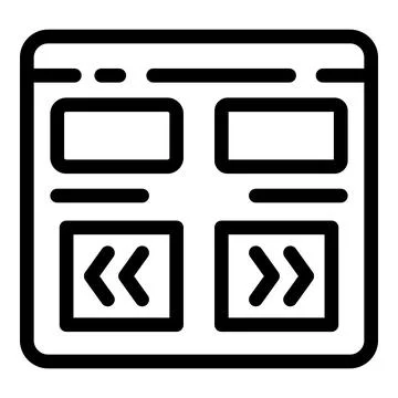 Website layout featuring navigation buttons for seamless browsing experience Stock Illustration