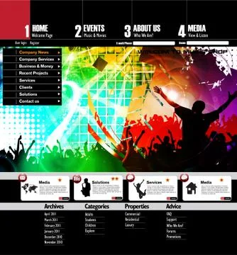 Website layout Stock-Illustration