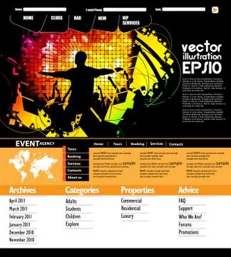 Website layout Stock Illustration