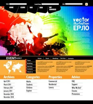 Website layout Stock-Illustration