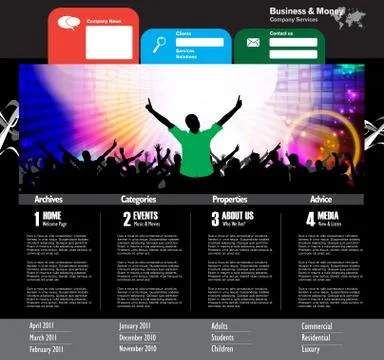 Website layout Stock Illustration