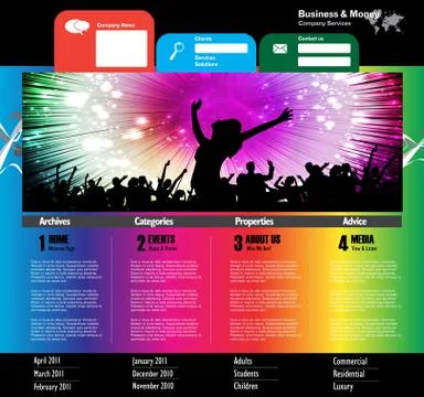 Website layout 스톡 일러스트