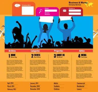 Website layout Stock Illustration