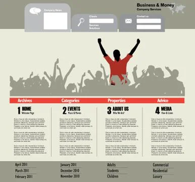 Website layout Stock Illustration