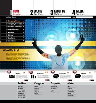 Website layout Stock Illustration