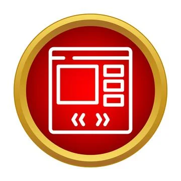 Website layout interface icon with content blocks 스톡 일러스트