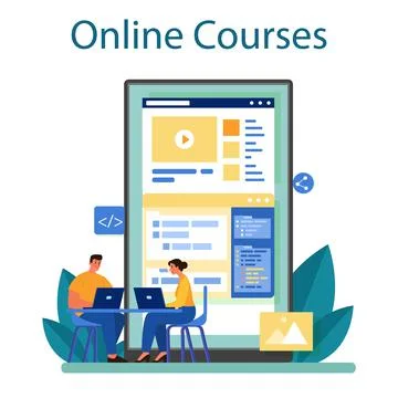 Website layout online service or platform. Web development Stock Illustration