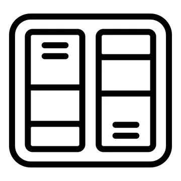 Website layout showing content blocks with text lines icon Illustrazione stock