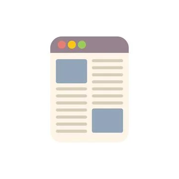 Website layout showing internet webpage content Stock-Illustration