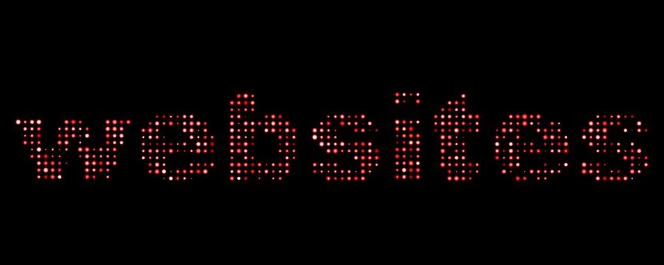 Website led text Stock Photos