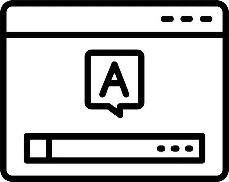 Website Line Icon Design Stock Illustration