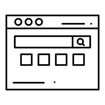 Website Line Icon Stock Illustration