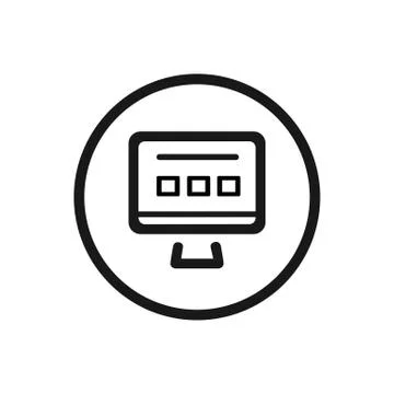 Website line icon on a white background Stock Illustration