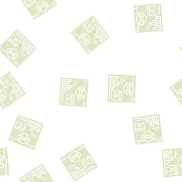 Website link analytics glyph seamless pattern 스톡 일러스트