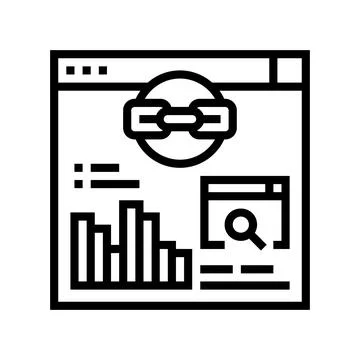 Website link analytics line icon vector illustration イラスト素材