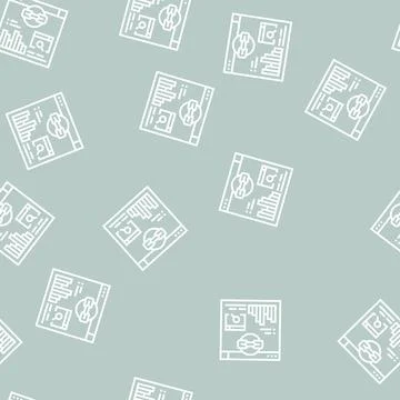 Website link analytics line seamless pattern 스톡 일러스트