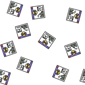 Website link analytics vector seamless pattern Illustrazione stock