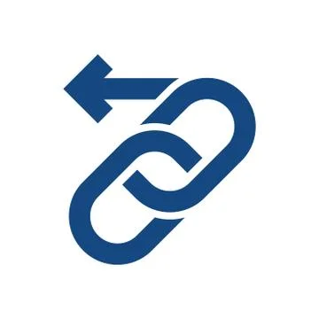 Website Link and Connectedness Icon with Chain Link Stock Illustration