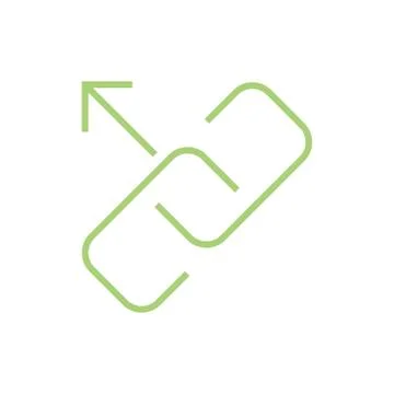 Website Link and Connectedness Icon with Chain Link Stock Illustration