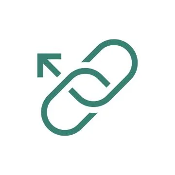 Website Link and Connectedness Icon with Chain Link Stock Illustration