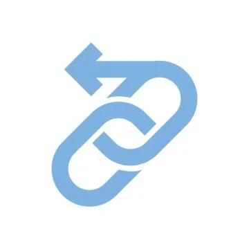 Website Link and Connectedness Icon with Chain Link Stock Illustration