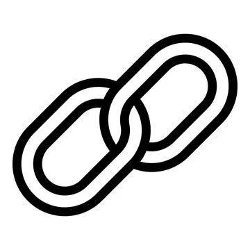 Website link icon, outline style Stock Illustration