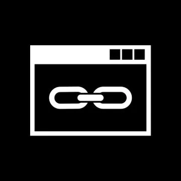 The website link icon. website , WWW and browser, development, seo symbol. UI Free Stock Illustration