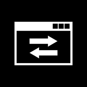 The website link icon. website , WWW and browser, development, seo symbol. UI 무료 스톡 일러스트