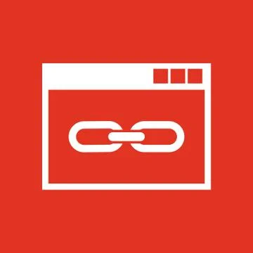The website link icon. website , WWW and browser, development, seo symbol. UI Stock Illustration