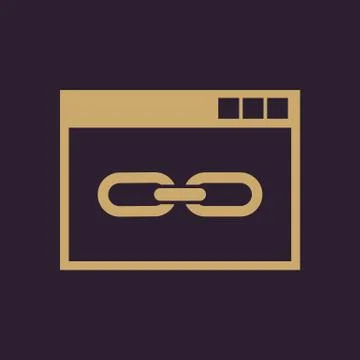 The website link icon. website , WWW and browser, development, seo symbol. UI Stock-Illustration