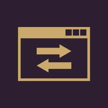 The website link icon. website , WWW and browser, development, seo symbol. UI イラスト素材