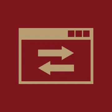 The website link icon. website , WWW and browser, development, seo symbol. UI Stock Illustration