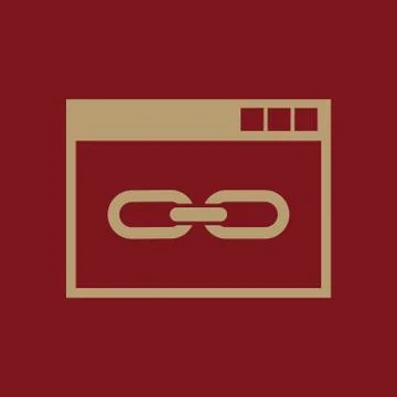The website link icon. website , WWW and browser, development, seo symbol. UI イラスト素材