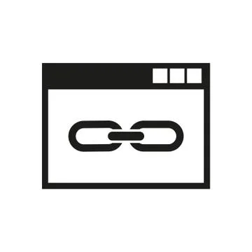 The website link icon. WWW and browser, development, seo symbol. UI. Web. Logo イラスト素材