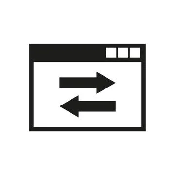 The website link icon. WWW and browser, development, seo symbol. UI. Web. Logo イラスト素材