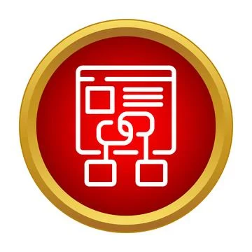 Website linking structure icon representing seo and connection Stock-Illustration