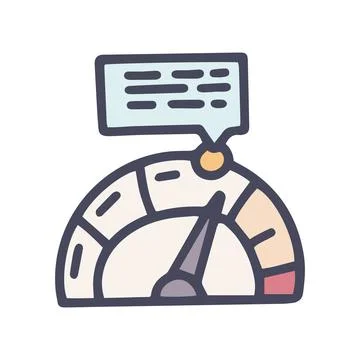 Website load speed color vector doodle simple icon 스톡 일러스트