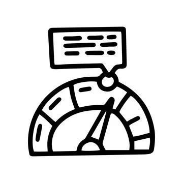 Website load speed line vector doodle simple icon Illustrazione stock