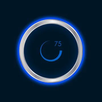 Website loading button, vector eps10 Stock Illustration