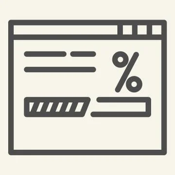 Website loading line icon. Browser load vector illustration isolated on white Stock Illustration