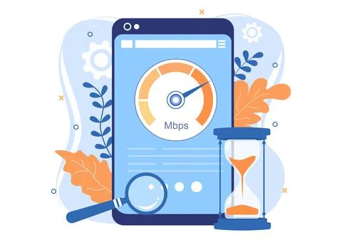 Website Loading Speed Optimization With Server, Web Programming, Mobile App D Stock Illustration