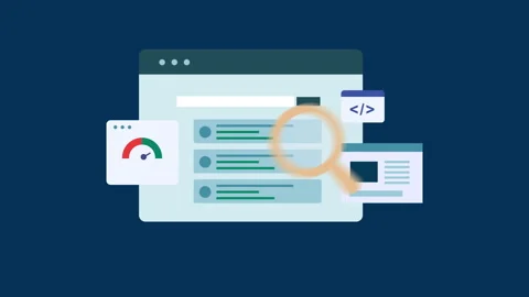 Website loading speed, SEO optimization strategy 2d with alpha matte Stock Footage 336039332