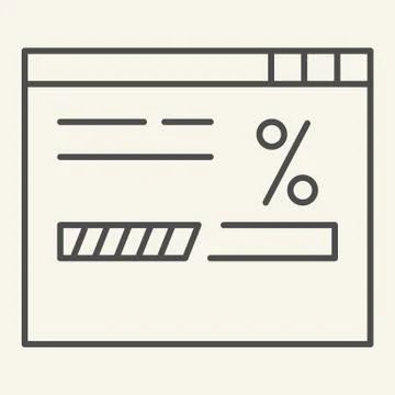 Website loading thin line icon. Browser load vector illustration isolated on Stock Illustration