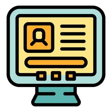 Website login icon vector flat Illustrazione stock