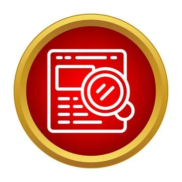 Website magnifying glass searching analyzing data concept Illustrazione stock