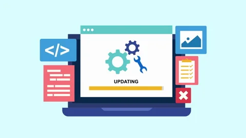 Website Maintenance and Support Services 2d animation with alpha matte Stock Footage 335801053
