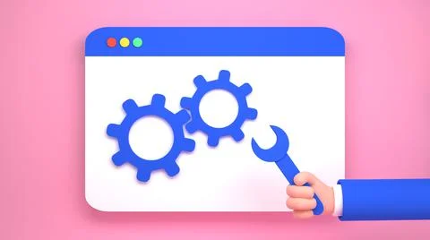 Website maintenance concept. Stock Illustration