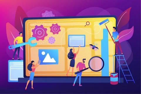 Website maintenance concept vector illustration Illustrazione stock