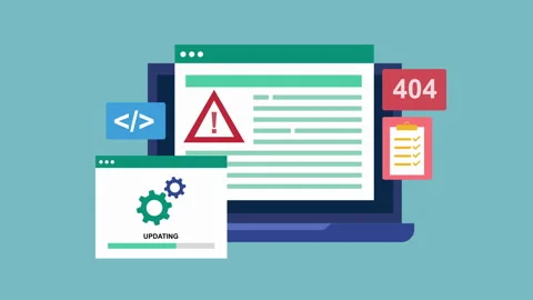 Website Maintenance for Optimal Performance 2d animation with alpha matte Stock Footage 335801047