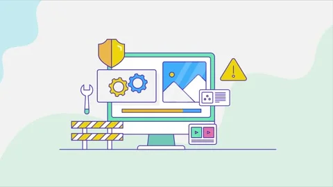 Website Maintenance, Website design and development Stock Footage 249992394
